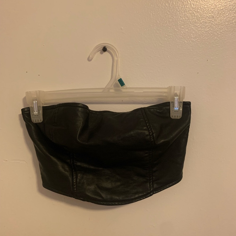 Leather tube top